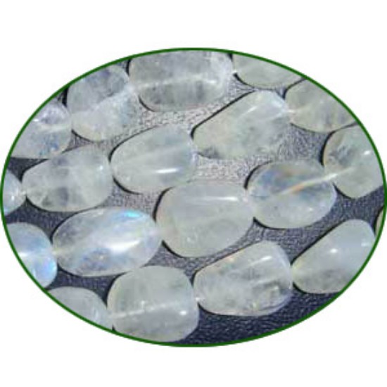 Picture of Fine Quality Rainbow Moonstone Plain Tumble, size: 10mm to 18mm