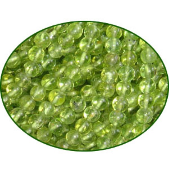 Picture of Fine Quality Peridot Plain Round, size: 5mm
