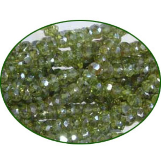 Picture of Fine Quality Peridot Faceted Roundel, size: 3mm to 3.5mm