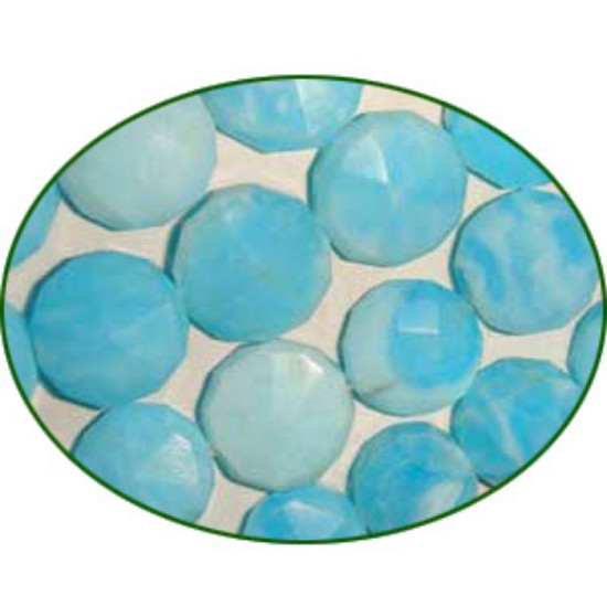 Picture of Fine Quality Peruvian Opal Faceted Coin, size: 12mm to 16mm