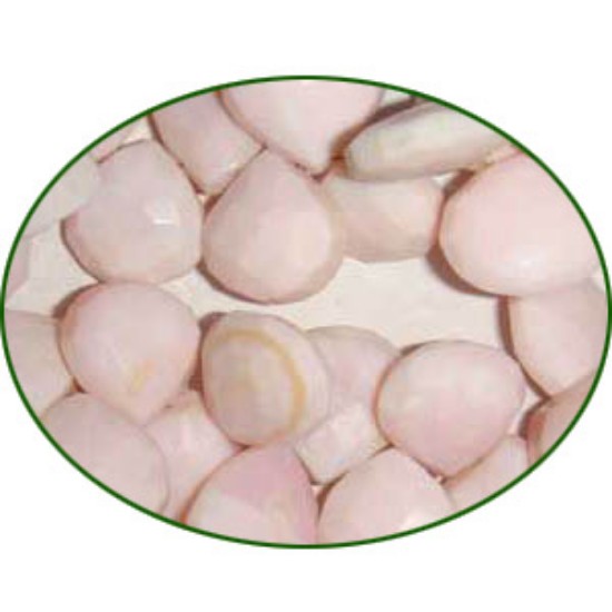 Picture of Fine Quality Pink Opal Faceted Hearts, size: 12mm to 14mm