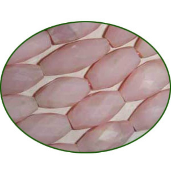 Picture of Fine Quality Pink Opal Faceted Rice, size: 14mm to 18mm