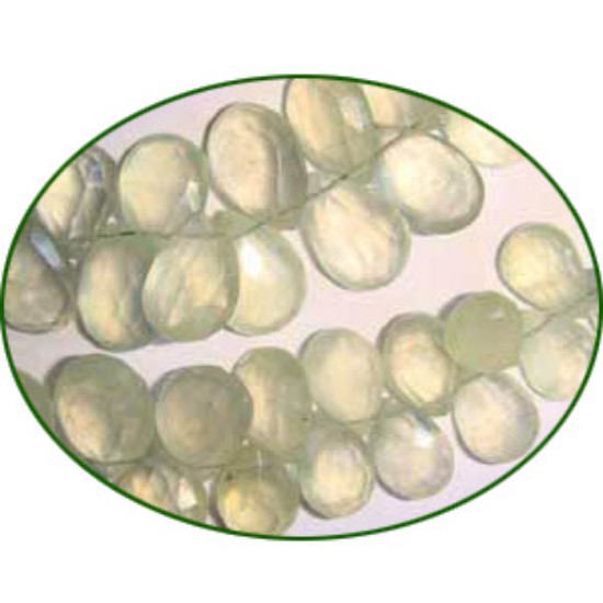 Picture of Fine Quality Prehnite Faceted Pears, size: 8x10mm to 10x15mm