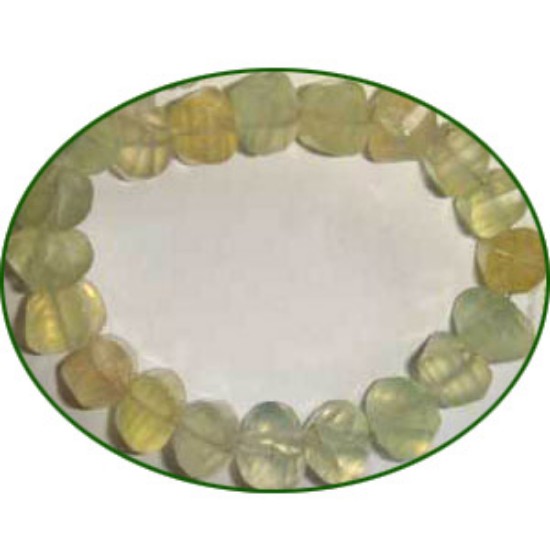 Picture of Fine Quality Prehnite Faceted Twisted Pillow, size: 8mm to 9mm