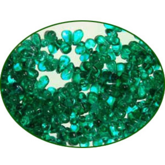 Picture of Fine Quality Emerald Quartz Side Drill Drops, size: 7mm to 9mm