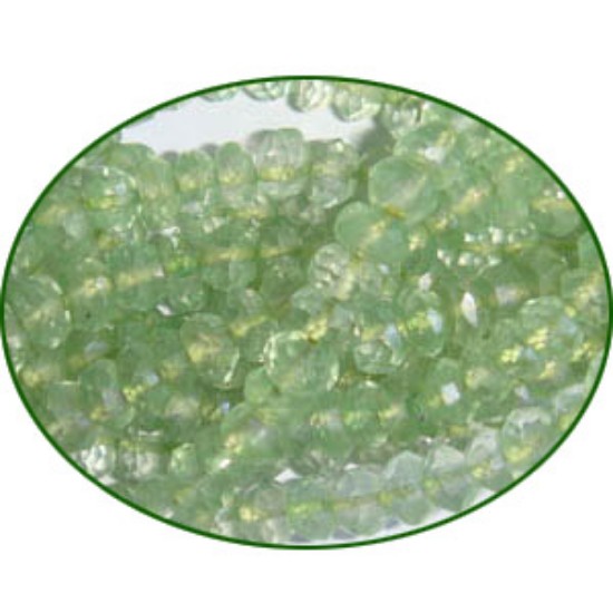 Picture of Fine Quality Prehnite Quartz Faceted Roundel, size: 3mm to 3.5mm