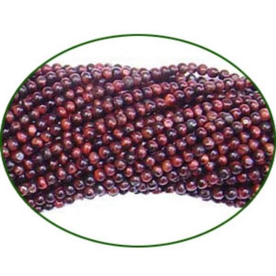Picture of Fine Quality Red Tiger Eye Plain Round, size: 2mm