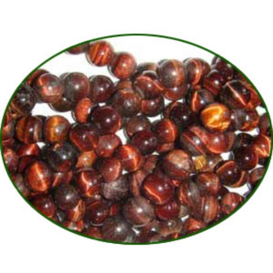 Picture of Fine Quality Red Tiger Eye Plain Round, size: 4mm