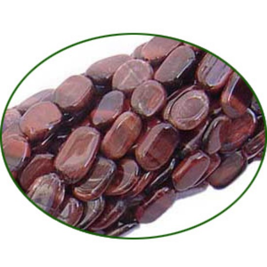 Picture of Fine Quality Red Tiger Eye Plain Oval, size: 8x10mm to 10x12mm