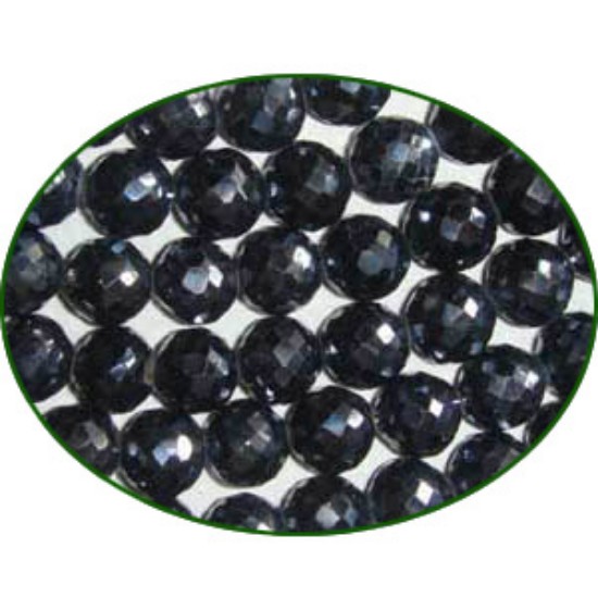 Picture of Fine Quality Black Spinal Faceted Round, size: 6mm to 7mm