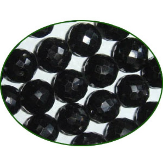 Picture of Fine Quality Black Spinal Faceted Round, size: 10mm to 11mm