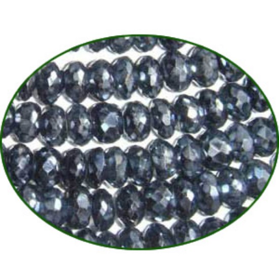 Picture of Fine Quality Black Spinal Faceted Roundel, size: 5mm to 6mm