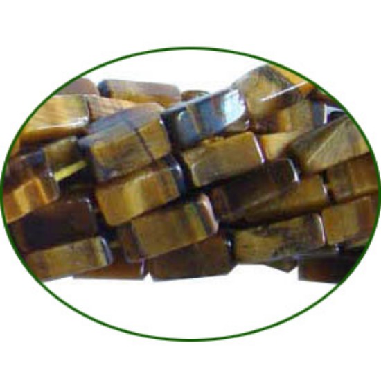 Picture of Fine Quality Tiger Eye Plain Brick, size: 4x7mm to 4x9mm