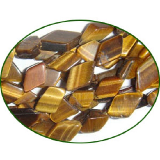 Picture of Fine Quality Tiger Eye Plain Diamond Cut, size: 7x9mm to 8x12mm
