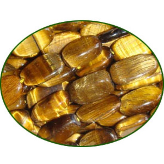 Picture of Fine Quality Tiger Eye Plain Oval, size: 8x10mm to 10x12mm