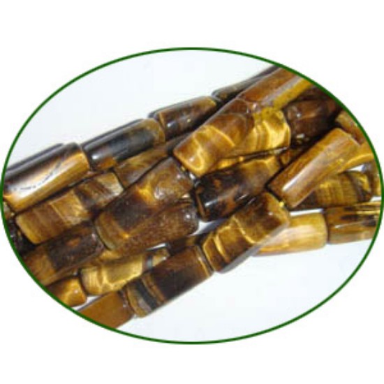 Picture of Fine Quality Tiger Eye Plain Tube, size: 10mm to 15mm