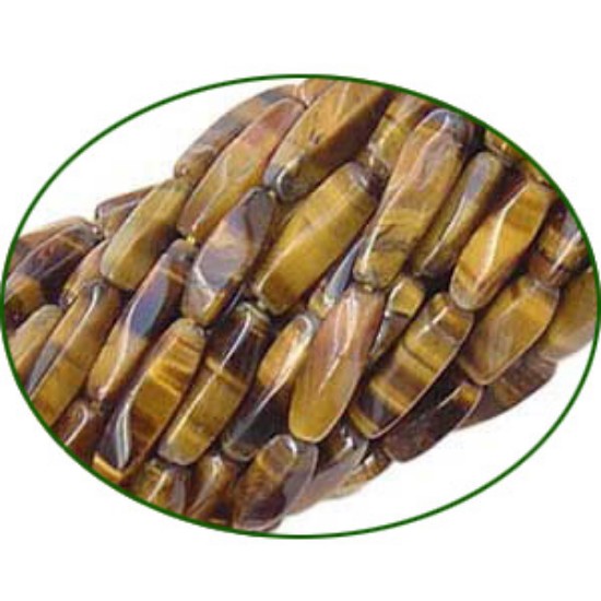 Picture of Fine Quality Tiger Eye Plain Twisted Cube, size: 12mm to 14mm