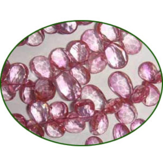 Picture of Fine Quality Pink Topaz Faceted Pears, size: 5x7mm to 6x9mm