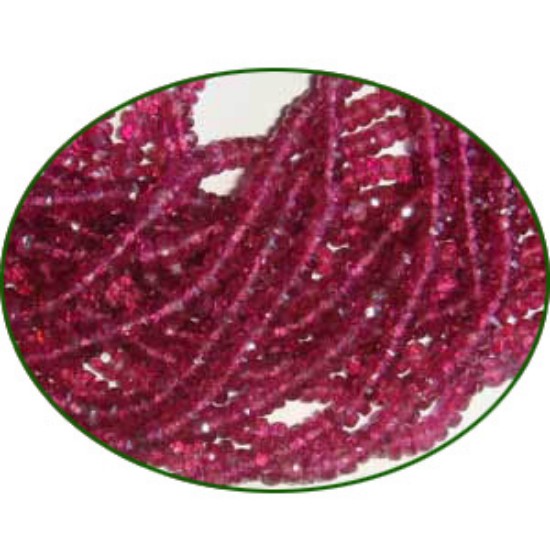 Picture of Fine Quality Pink Faceted Roundel, size: 3mm