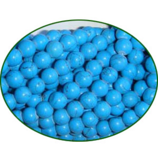 Picture of Fine Quality Tourquoise Dyed Plain Round, size: 5mm