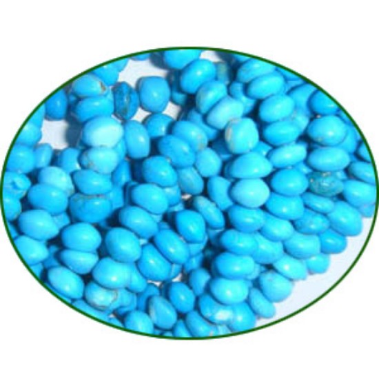 Picture of Fine Quality Tourquoise Dyed Plain Button, size: 4mm to 5mm