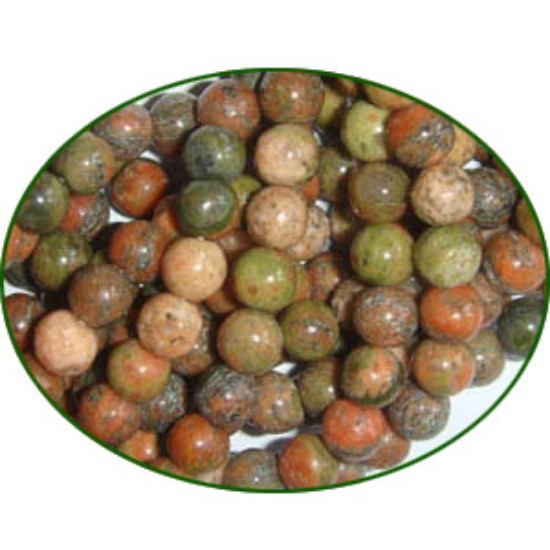Picture of Fine Quality Unakite Plain Round, size: 5mm