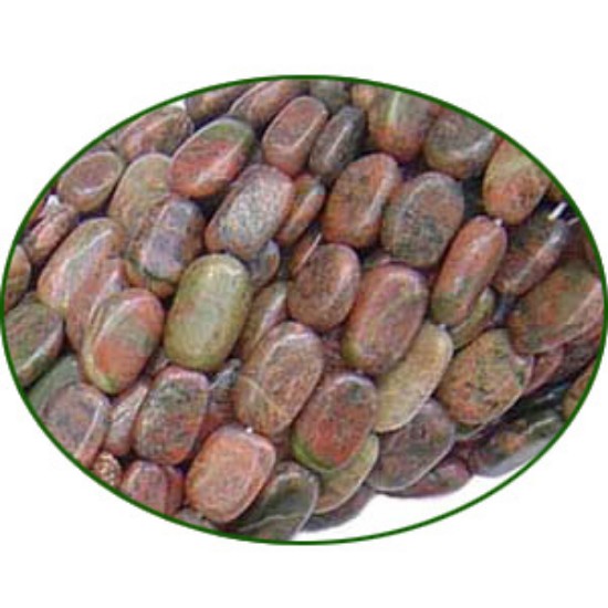 Picture of Fine Quality Unakite Plain Oval, size: 7x9mm to 9x11mm
