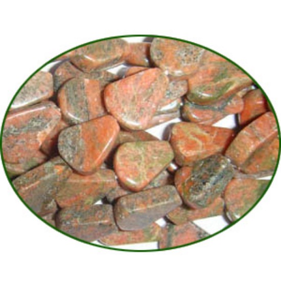 Picture of Fine Quality Unakite Plain Pears, size: 7x9mm to 9x12mm